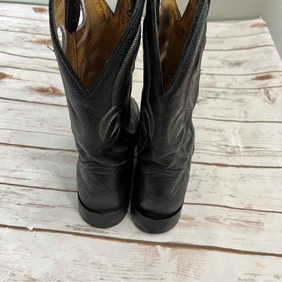 Black Leather Cowboy Boots - Picture 7 of 11